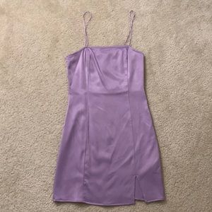 Pull&Bear purple satin slip dress